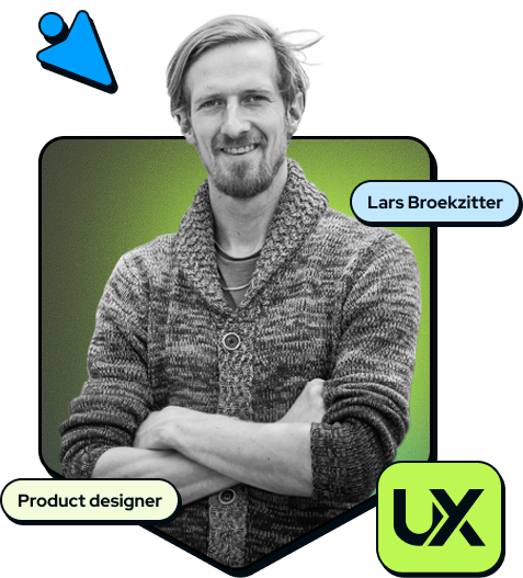Portrait of Lars Broekzitter, data-driven UX designer and CRO specialist.